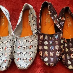 Lot of 2 pair of BOBS by Skechers -BOBS for Dogs - Women's size 7 - Barely Worn